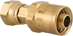 Dixon Valve & Coupling - 1/4 NPSM, Reusable Hose Female Swivel Fitting - 3/8" Hose ID x 5/8" Hose OD - Exact Tooling