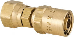 Dixon Valve & Coupling - 3/8 NPSM, Reusable Hose Female Swivel Fitting - 3/8" Hose ID x 5/8" Hose OD - Exact Tooling