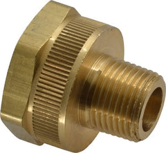 Dixon Valve & Coupling - 3/8 NPTF & 3/4 NH Garden Hose Fitting - Brass, Female Hose to Male Pipe Connector - Exact Tooling