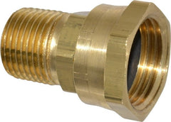 Dixon Valve & Coupling - 1/2 NPTF & 3/4 NH Garden Hose Fitting - Brass, Female Hose to Male Pipe Swivel Connector - Exact Tooling