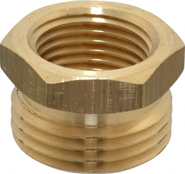 Cerro - 1/2 FPT & 3/4 MGHT Garden Hose Fitting - Brass, Male Hose to Female Pipe Connector - Exact Tooling