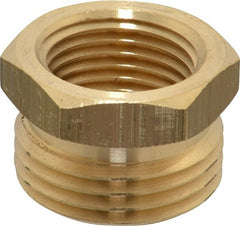 Cerro - 1/2 FPT & 3/4 MGHT Garden Hose Fitting - Brass, Male Hose to Female Pipe Connector - Exact Tooling