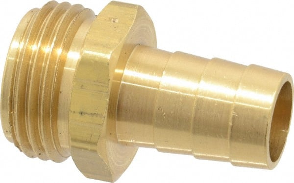 Dixon Valve & Coupling - 3/4 NH Garden Hose Fitting - Brass, Short Shank Male Connector - Exact Tooling