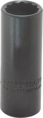 Proto - 9/16", 3/8" Drive, Deep Hand Socket - 12 Points, 2-1/8" OAL, Alloy Steel, Black Finish - Exact Tooling