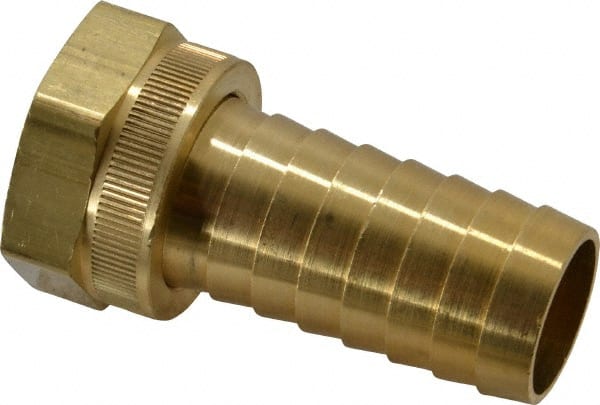 Dixon Valve & Coupling - 1 NH Garden Hose Fitting - Brass, Long Shank Female Swivel Connector - Exact Tooling