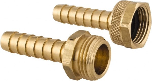 Dixon Valve & Coupling - 3/4 NH Garden Hose Fitting - Brass, Long Shank Male/Female Set Connector - Exact Tooling