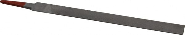Simonds File - 8" Long, Second Cut, Half Round American-Pattern File - Double Cut, Tang - Exact Tooling