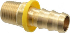 Cerro - 5/8" ID 1/2 NPTF Barbed Push On Male Connector - Brass - Exact Tooling