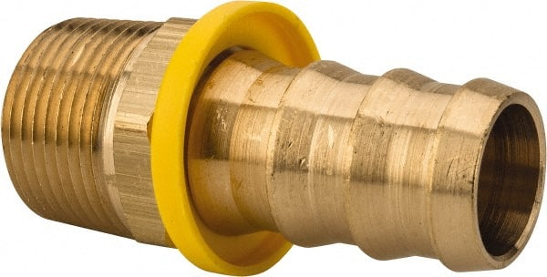 3/4″ ID 3/4 NPTF Barbed Push On Male Connector Brass