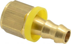 Dixon Valve & Coupling - 3/8" ID 3/8 NPTF Barbed Push On Female Connector - Brass - Exact Tooling