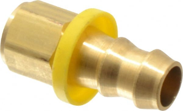 Dixon Valve & Coupling - 1/2" ID 1/4 NPTF Barbed Push On Female Connector - Brass - Exact Tooling
