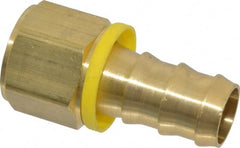 Dixon Valve & Coupling - 3/4" ID 3/4 NPTF Barbed Push On Female Connector - Brass - Exact Tooling