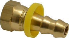 Dixon Valve & Coupling - 3/8" ID 1/4 NPSM Barbed Push On Female Connector - Brass - Exact Tooling