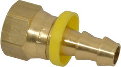 Dixon Valve & Coupling - 3/8" ID 3/8 NPSM Barbed Push On Female Connector - Brass - Exact Tooling