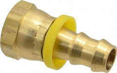 Dixon Valve & Coupling - 1/2" ID 1/2 NPSM Barbed Push On Female Connector - Brass - Exact Tooling