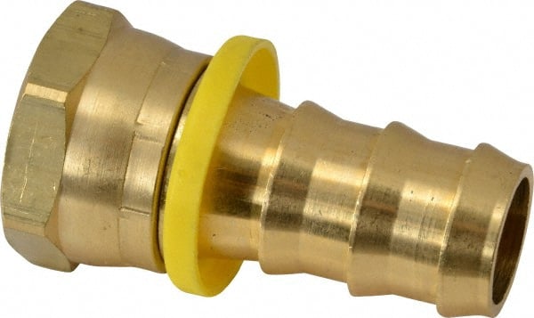 Dixon Valve & Coupling - 3/4" ID 3/4 NPSM Barbed Push On Female Connector - Brass - Exact Tooling