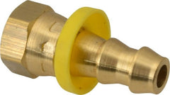 Dixon Valve & Coupling - 3/8" ID 1/4 NPSM Barbed Push On Female Connector - Brass - Exact Tooling
