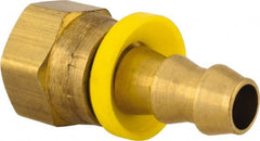 Dixon Valve & Coupling - 3/8" ID 3/8 NPSM Barbed Push On Female Connector - Brass - Exact Tooling