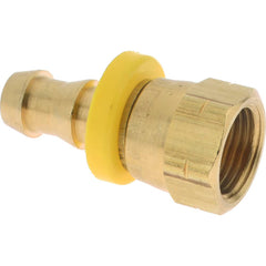 CerroBrass - 3/8" ID 5/8 UNF Barbed Push On Female Connector - Exact Tooling