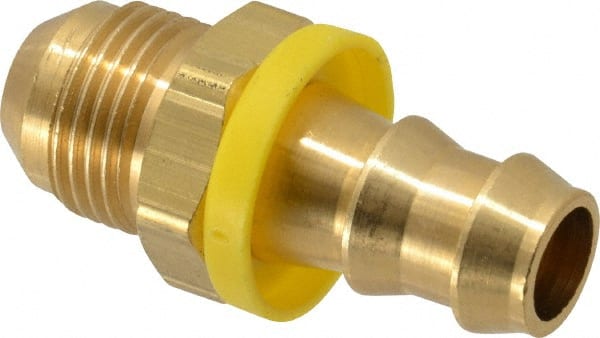 Dixon Valve & Coupling - 1/2" ID 3/4 UNF Barbed Push On Male Connector - 1/2" OD, Brass - Exact Tooling