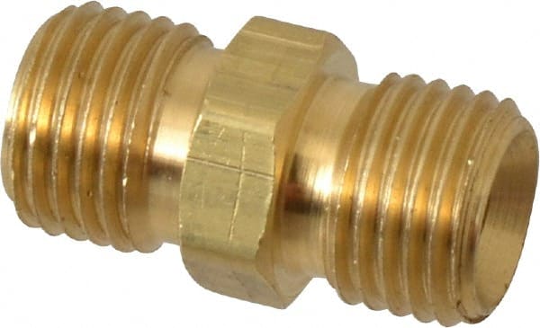 Dixon Valve & Coupling - 1/4 Male Thread, Brass Industrial Pipe Hex Nipple - MNPSM, 1,000 psi - Exact Tooling