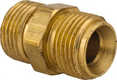 Dixon Valve & Coupling - 3/8 Male Thread, Brass Industrial Pipe Hex Nipple - MNPSM, 1,000 psi - Exact Tooling