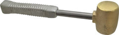 American Hammer - 5 Lb Head 2" Face Brass Head Hammer - 13-1/2" OAL, Aluminum Handle - Exact Tooling