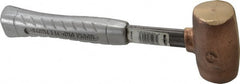 American Hammer - 4 Lb Head 1-3/4" Face Bronze Head Hammer - 11-1/2" OAL, Aluminum Handle - Exact Tooling