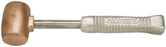 American Hammer - 5 Lb Head 2" Face Bronze Head Hammer - 13-1/2" OAL, Aluminum Handle - Exact Tooling
