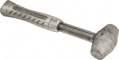 American Hammer - 3 Lb Head 1-1/2" Face Lead Alloy Nonmarring Lead Hammer - 12" OAL, Aluminum Handle - Exact Tooling