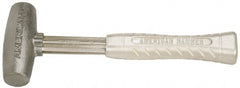 American Hammer - 4 Lb Head 1-3/4" Face Zinc Aluminum Alloy Nonmarring Hammer - 11-1/2" OAL, Aluminum Handle - Exact Tooling