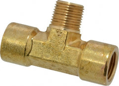 Cerro - 3/8 Male Thread x 3/8 Female Thread, Brass Industrial Pipe Male Branch Tee - MNPTF x FNPTF, 1,200 psi - Exact Tooling