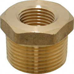 Cerro - 1 Male Thread x 1/2 Female Thread, Brass Industrial Pipe Hex Bushing - MNPTF x FNPTF, 1,200 psi - Exact Tooling