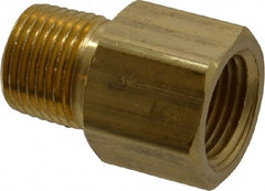 Dixon Valve & Coupling - 1/2 Male Thread x 1/2 Female Thread, Brass Industrial Pipe Adapter - MNPTF x FNPTF, 1,000 psi - Exact Tooling