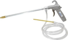 Guardair - 150 Max psi Safety Extension Tube Pistol Type Lever Blow Gun with 6' Siphon Tube - 1/4 NPT, 12" Tube Length, Aluminum - Exact Tooling