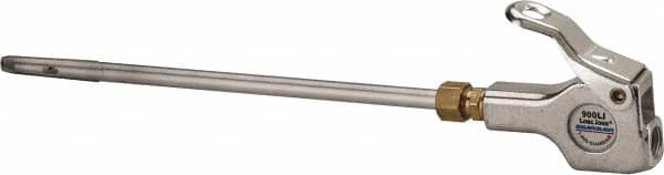 Guardair - 120 Max psi Safety Extension Tube Thumb Lever Blow Gun - 1/4 NPT, 48" Tube Length, Aluminum - Exact Tooling
