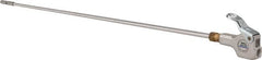 Guardair - 120 Max psi Safety Extension Tube Thumb Lever Blow Gun - 1/4 NPT, 72" Tube Length, Aluminum - Exact Tooling