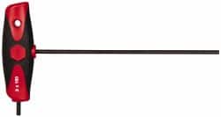 Wiha - 3mm Hex, T-Handle Cushion Grip, Hex Key - 5.9mm OAL, Metric System of Measurement - Exact Tooling