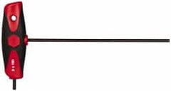 Wiha - 3mm Hex, T-Handle Cushion Grip, Hex Key - 5.9mm OAL, Metric System of Measurement - Exact Tooling