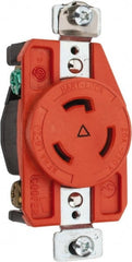 Cooper Wiring Devices - 250 VAC, 20 Amp, L6-20R NEMA, Isolated Ground Receptacle - 2 Poles, 3 Wire, Female End, Orange - Exact Tooling