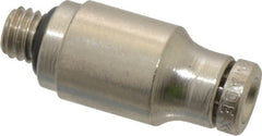 Norgren - 10-32 UNF, Nickel Plated Brass Push-to-Connect Tube Male Connector - 260 Max psi, Tube to Male UNF Connection - Exact Tooling