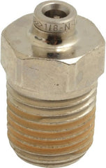 Norgren - 1/4 NPTF, Nickel Plated Brass Push-to-Connect Tube Male Connector - 260 Max psi, Tube to Male NPT Connection - Exact Tooling