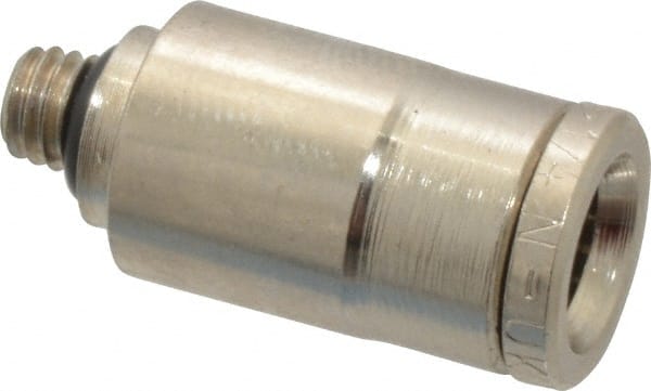 Norgren - 10-32 UNF, Nickel Plated Brass Push-to-Connect Tube Male Connector - 260 Max psi, Tube to Male UNF Connection - Exact Tooling