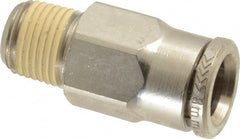 Norgren - 5/16" Tube OD, 1/8 NPTF Nickel Plated Brass Push-to-Connect Tube Male Connector - Tube to Male NPT Connection, 260 Max psi - Exact Tooling