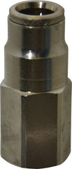 Norgren - 1/4 NPTF, Nickel Plated Brass Push-to-Connect Tube Female Connector - 260 Max psi, Tube to Male NPT Connection - Exact Tooling