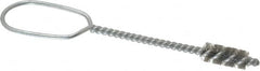 Schaefer Brush - 7/16 Inch Actual Brush Diameter, 1/4 Inch Inside Diameter, Carbon Steel, Plumbing, Hand Fitting and Cleaning Brush - 3/8 Refrigeration Outside Diameter, 1 Inch Brush Length, 11/64 Inch Trim Length, 0.005 Wire, Oval Formed Wire Handle - Exact Tooling