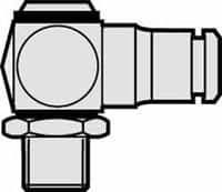 Norgren - 1/4 NPTF, Nickel Plated Brass Push-to-Connect Tube Banjo Elbow - 260 Max psi, Tube to Male Connection - Exact Tooling