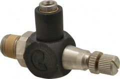 Norgren - 5/32" Tube Inlet x 1/8" NPT Outlet Flow Control Valve - 0 to 150 psi & Plated Brass Material - Exact Tooling