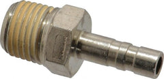 Norgren - 1/4 BSPT, Nickel Plated Brass Push-to-Connect Male Stem Connector - 260 Max psi, Stem to Male Connection - Exact Tooling