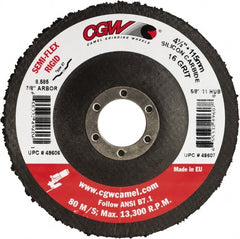 Camel Grinding Wheels - 7" Diam 7/8" Hole 16 Grit Fiber Disc - Coarse Grade, Silicon Carbide, 8,600 Max RPM - Exact Tooling